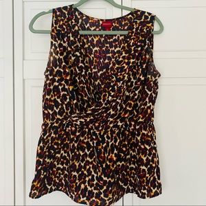 Merona sleeveless blouse. Size L. Animal print